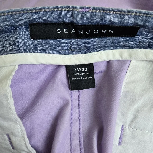 Sean John Men's Y2K Lavender Purple Classic Chino Vintage Preppy Pants 38x30